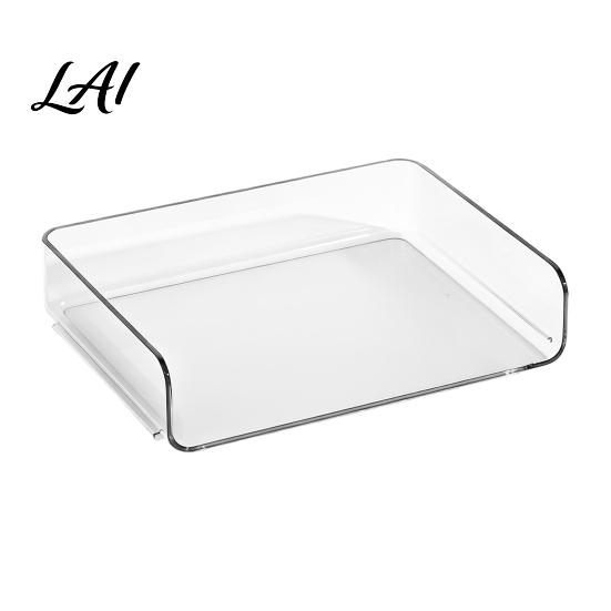Non-slip Document Organizer Large Capacity Desk for Documents Files Letters A4 Paper Book Notes Mail Desktop File Holder Clear Stackable Tray,