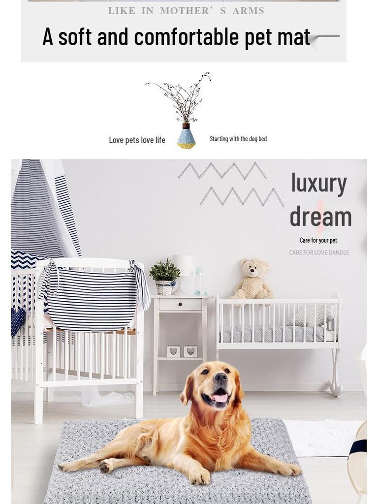 Rose Velvet Pet Bed for Dogs & Cats - Four Seasons Warmth, Small/Medium/Large, Ideal for Teddy/Golden Retriever