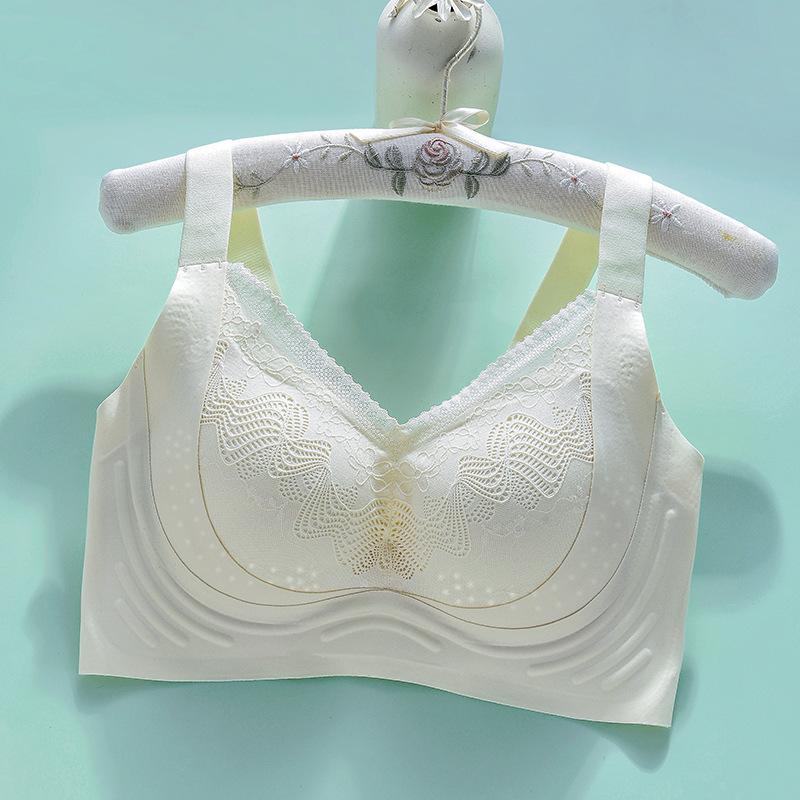 Plus-size Lingerie for Women Thin Close-in Lace-up Bra Seamless and Sexy Bra Push Up Bra