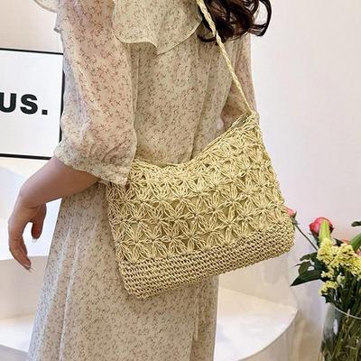Handmade Summer Straw Bag: Stylish Niche Design for Women – Perfect for Outings, Travel, Picnics, and Storing Phones & Coins