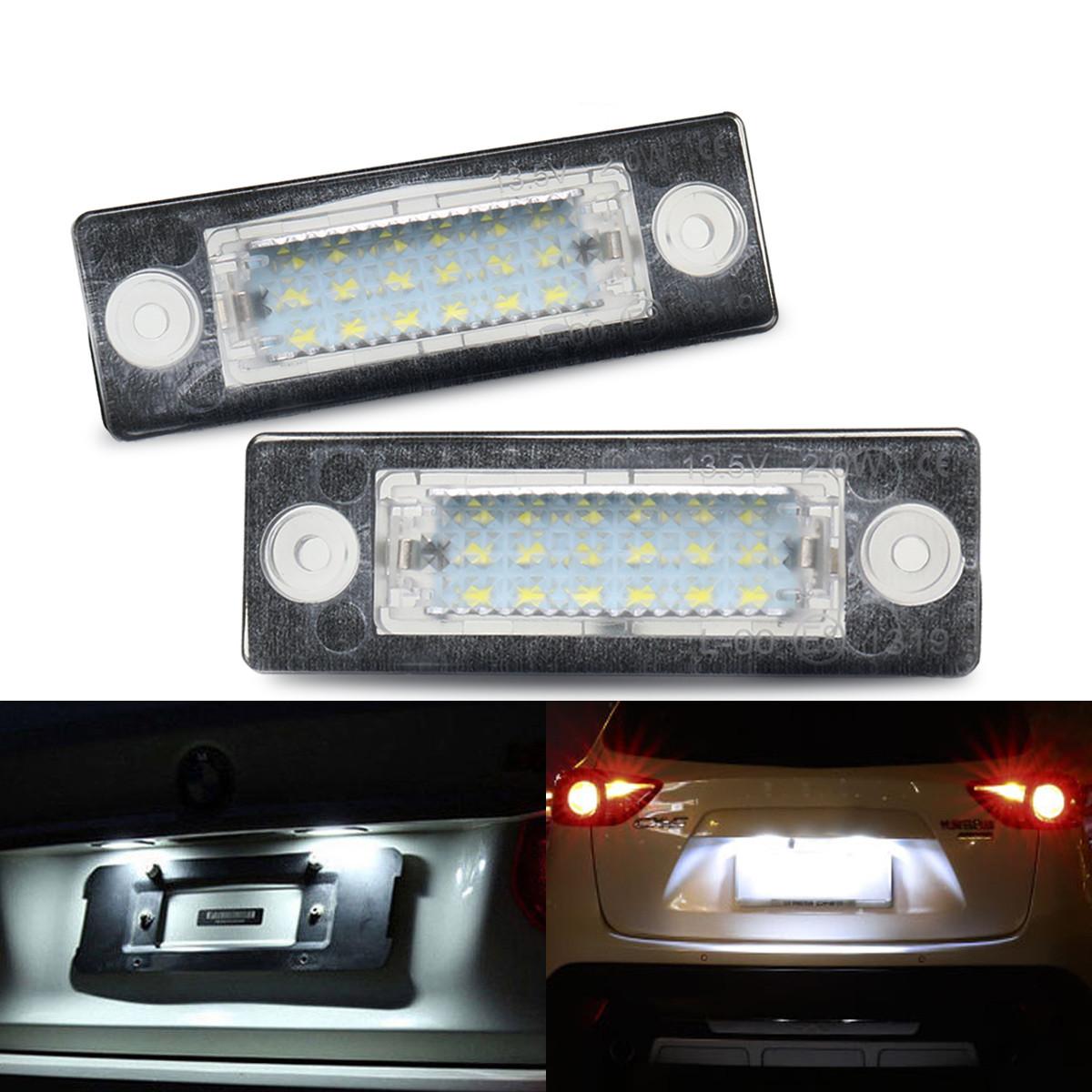 

2 шт. светодиодные лампы освещения номерного знака для VW Transporter T5 Multivan Caravelle Eurovan Passat Caddy Touran Golf