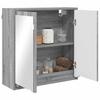 Bathroom Mirror Cabinet with Door Grey Sonoma 60 x 20 x 60 cm