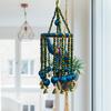 Traditional Windchimes|Hanging Ring Elephants with Bells|Polyester Handcrafted Latkan|Decorative Door Hanging Latkan (Multicolor)