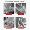 1Pc Knit Elbow Compression Sleeve Tendonitis Tennis Elbow Brace Breathable Sweat Absorbing Men Fitness Running Basketball Elbow Support Protector Arm