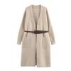 2025 Autumn Women's Stylish European & American Knit Coat with Belt