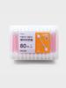80-Count PP Stick Baby Safety Cotton Swabs with Storage Case