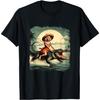 Girl Riding Alligator Weird Florida Crocodile Meme Retro T-Shirt(1)