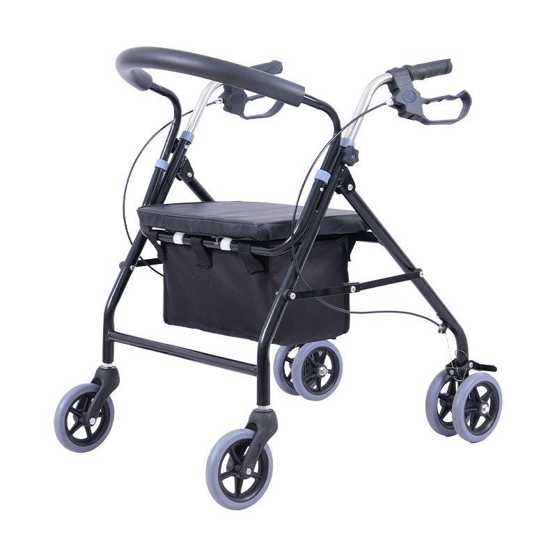 Korean Folding Walker with Wheels – Walking Aid and Shopping Cart
