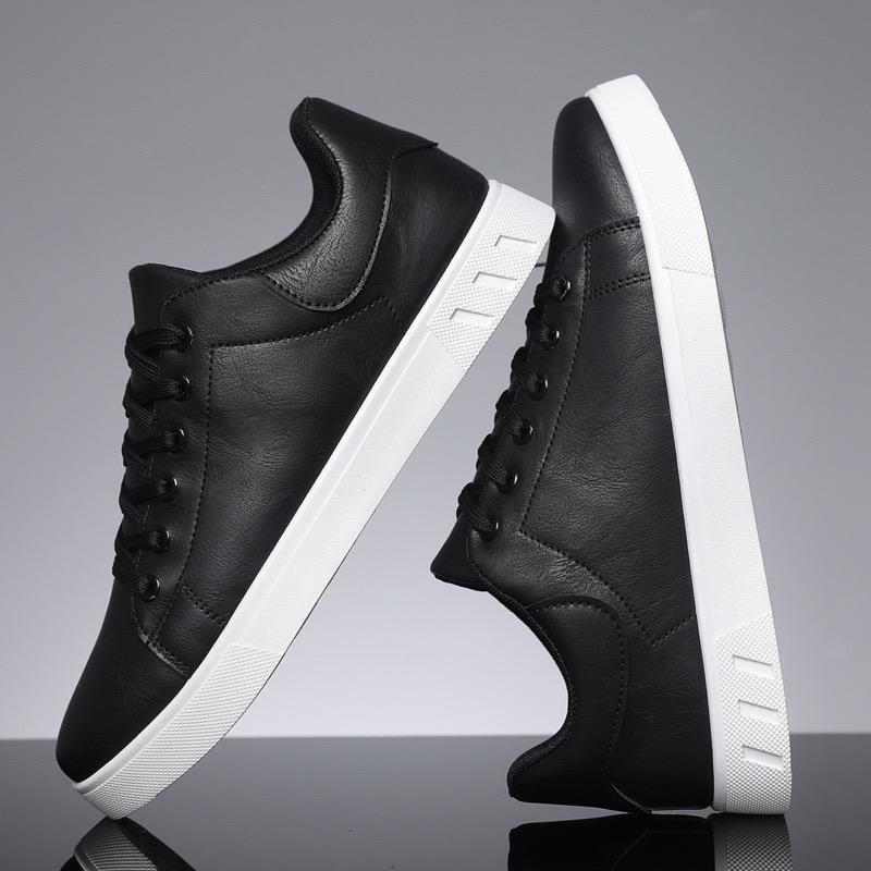 Men's Sneakers High Quality Leather Casual Shoes Fashion Platform Vulcanize Shoes for Men Street Skateboard Shoe Tenis Masculino