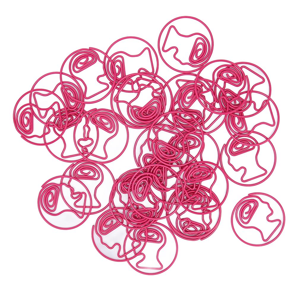 30pcs Paper Clips Human Shape Skid Resistance Multipurpose Small Paperclips for Office School R