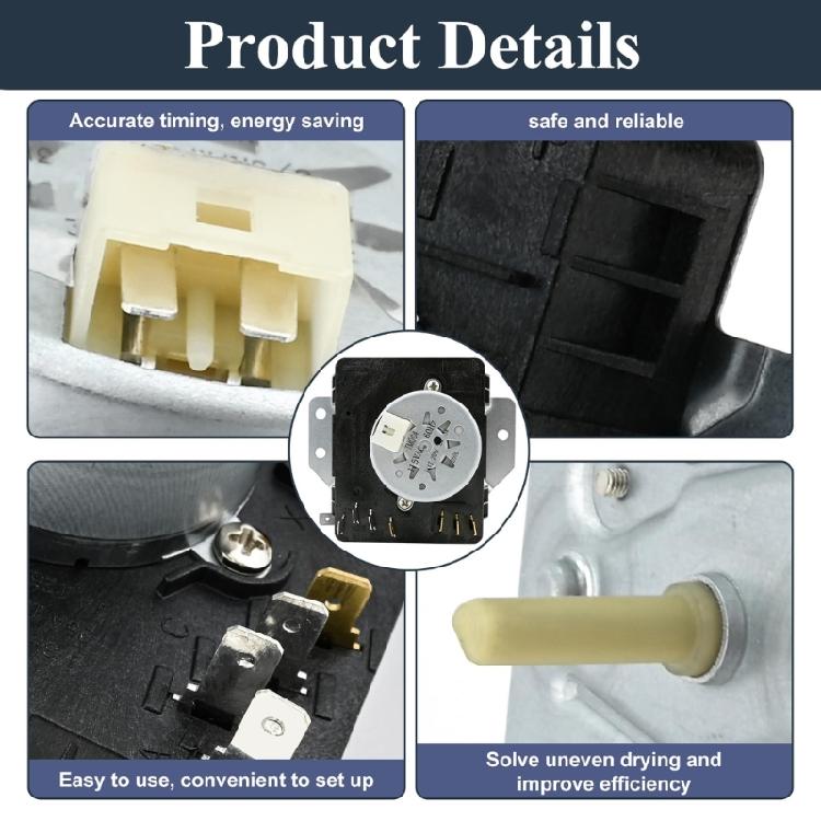 115V 60Hz W10185969 Dryer Timer Replacement for WPW10185969 1481698 PS11749824 7MWG45500SQ1 7MWG45500ST Mounting