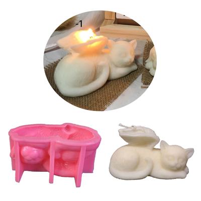 Cat Shaped Candle Molds Cat Dog Resin Molds for DIY Candle Soap Chocolate Cake Fondant Decorations Room Decorations