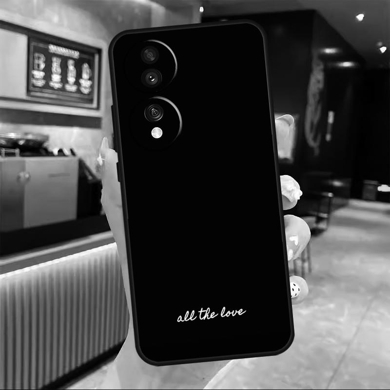 Simple Minamilst Black Quote For Honor Magic 8 7 6 5 Lite Case For Honor 200 400 Pro 50 70 90 X8c X8b X9a X9b X9c Win RT