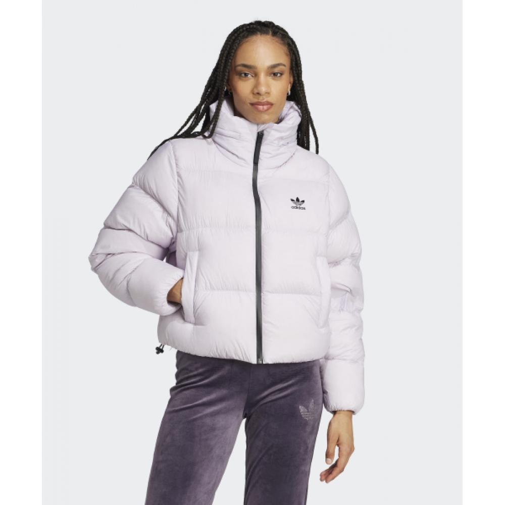 

Adidas Regen Cropped Down Puffer Jacket Lavender Iw8369 XS