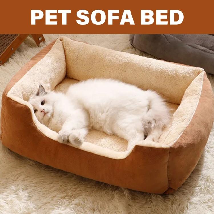 Lyxig kattbädd soffa Tvättbar hundsoffa säng Stor hundkuddar Husdjursbädd för stora medelstora små huskatter
