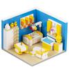 City Series Baby Pram DIY Building Block Various Open Room Furniture Toilet Appliances Model MOC Brick Gift Kid Toy For Children