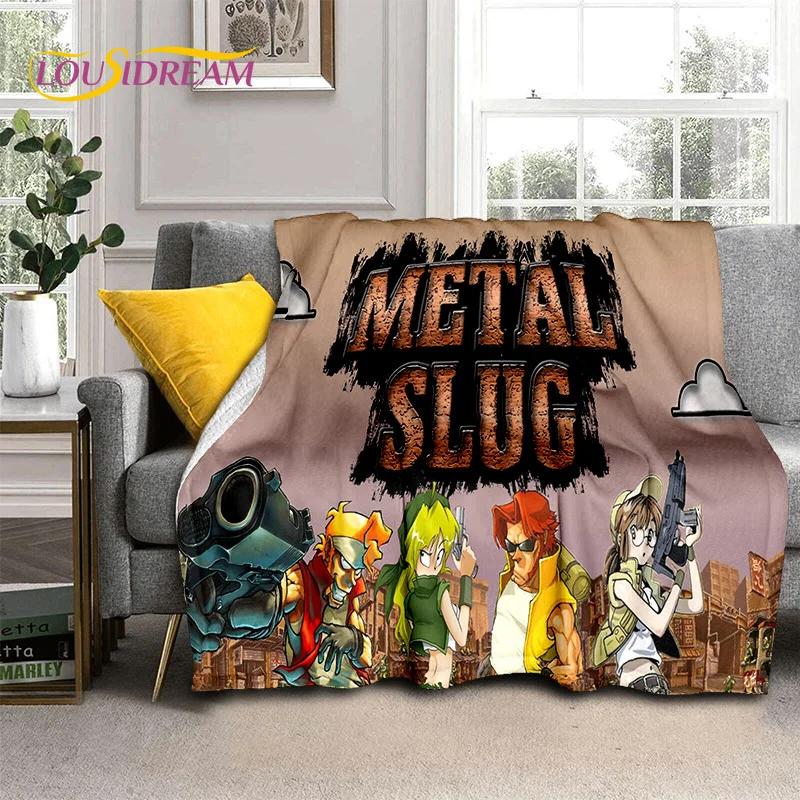 Cartoon Metal Slug Gamer Retro Game Blanket,Soft Throw Blanket for Home Bedroom Bed Sofa Picnic Travel Office Cover Blanket Kids