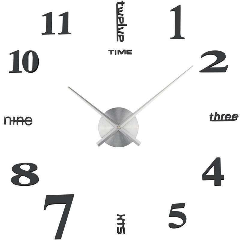 Acrylic 3D Digital Wall Clock, DIY Wall Sticker for Home & Living Room Decor