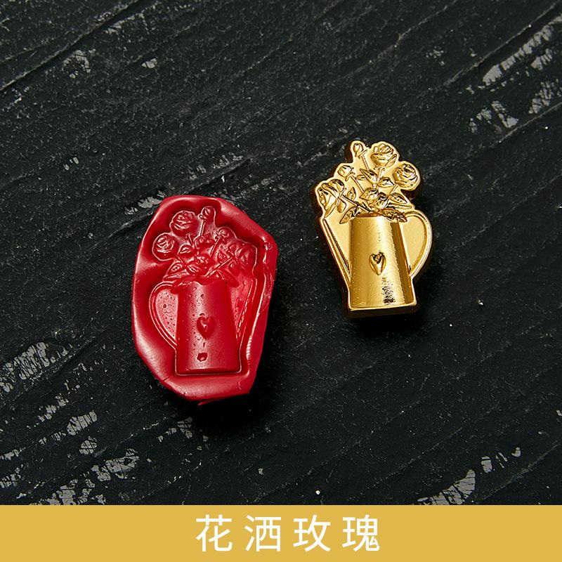 20 Kinds of Design Seal Copper Head Creative Handmade DIY Round Shaped Enamel Wax Grain Seal Relief Seal Art Series Supplies