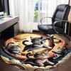 1pc Steampunk Cats Office Round Rug, Non-slip, Soft and Durable Office Rug for Interior Decoration, Perfect for Office, Beautiful Decoration Yy2603230