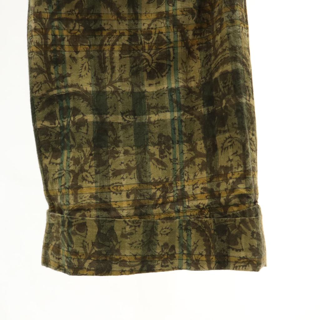 Needles made in Japan check pattern Straight pants S beige Cinchback Men's Used