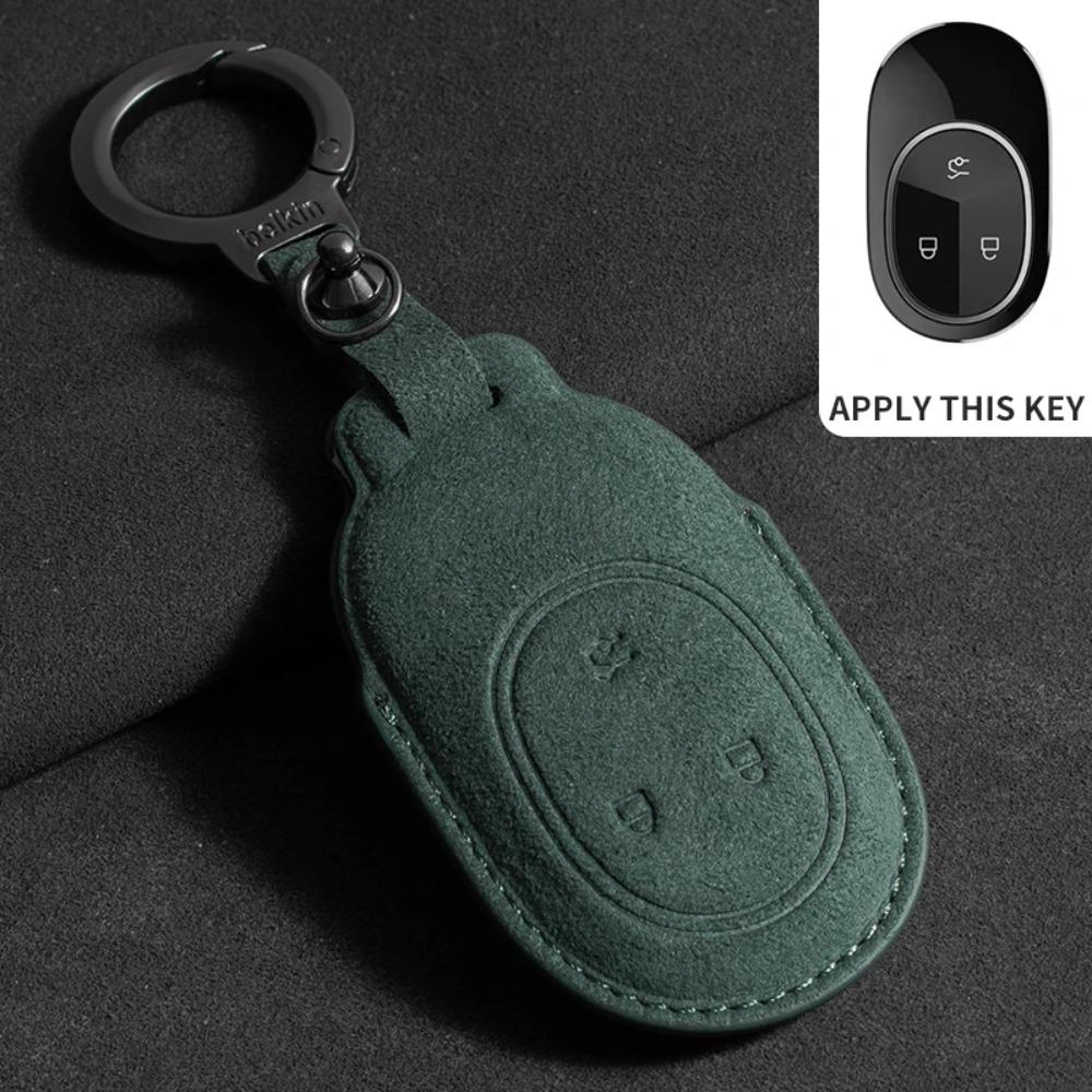 Leather Car Remote Key Case Cover for Nio ET7 ET5 2022 2023 2024 for Weilai NIO ES6 ES8 EC6 ET7 Auto Key Fob Shell Keychain