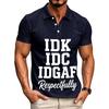 Men's Casual Letter Print Short Sleeve T-Shirt