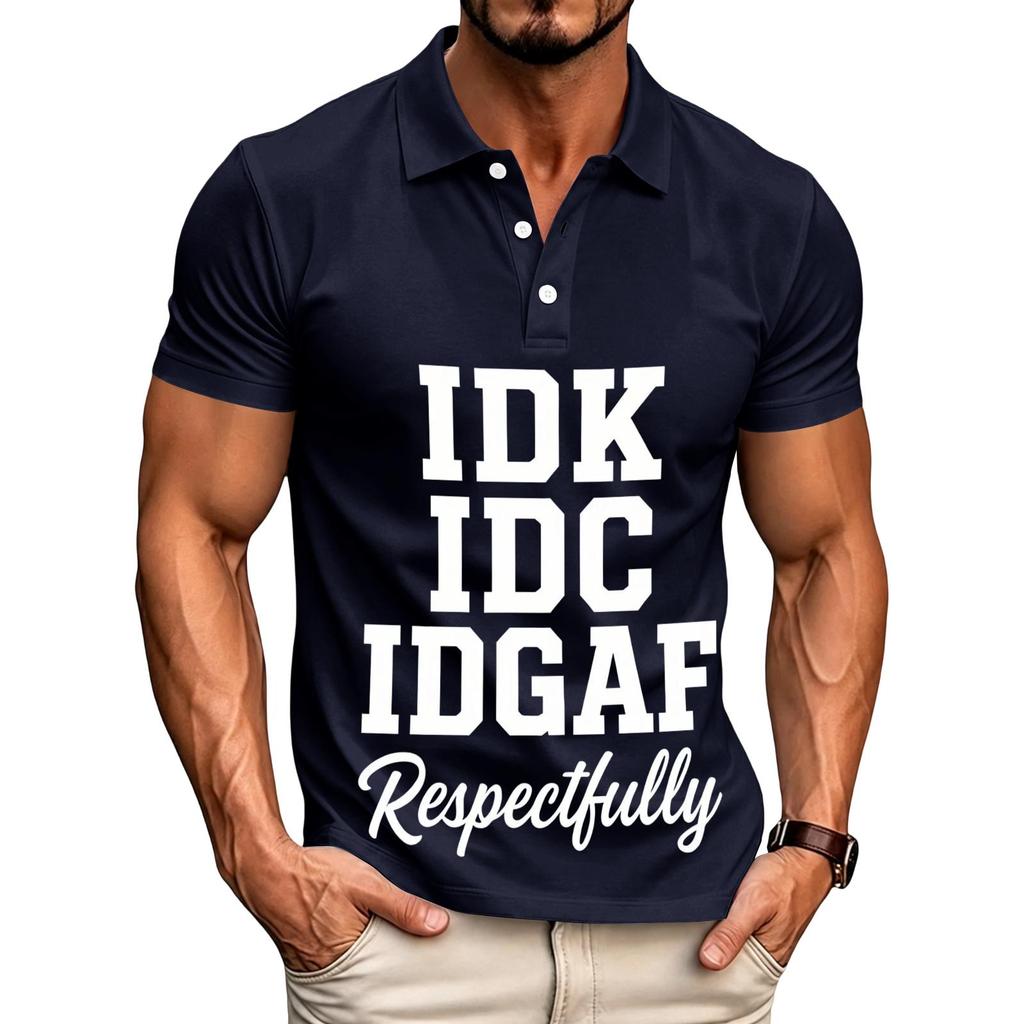 Men's Casual Letter Print Short Sleeve T-Shirt