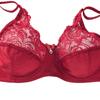 Sutiã de renda feminino bordado floral bralette com aro minimizador sutiãs sem forro 3/4 xícaras sutiã sem enchimento sutiã plus size sutiã