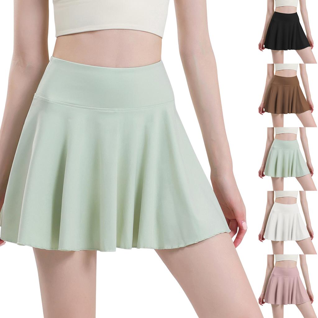 Women's Summer Casual Square Neck Dress With Pockets Cute Sleeveless High Waisted A-Line Vest Skirt