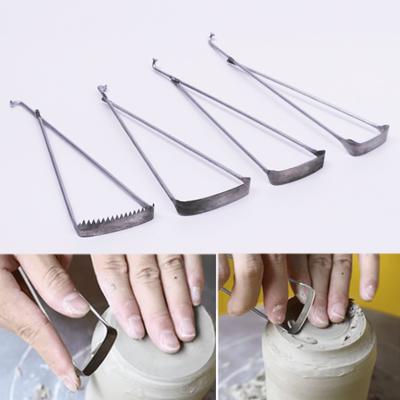 Ceramic Fork Repair Knife Pottery Making Tool DIY Polymer Clay Thin Edge Trimming Carving Trowel Pottery Body Scraping Tool