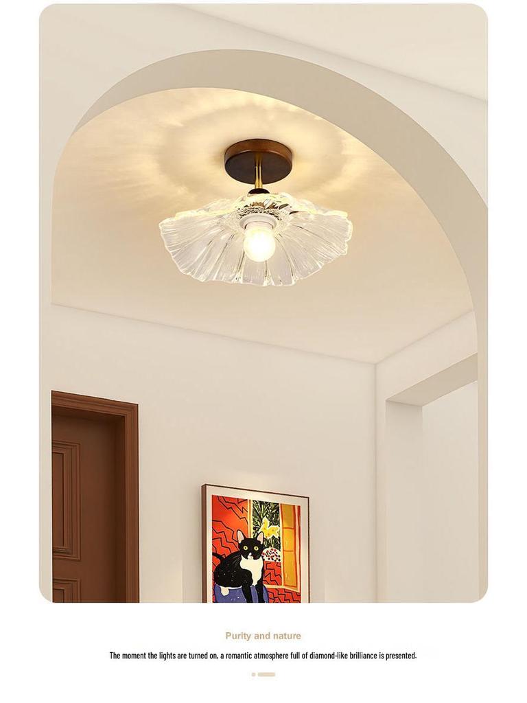 Nowoczesna Minimalistyczna Lampa Sufitowa w Kształcie Kwiatu do Korytarza, Klatki Schodowej, Balkonu lub Foyer