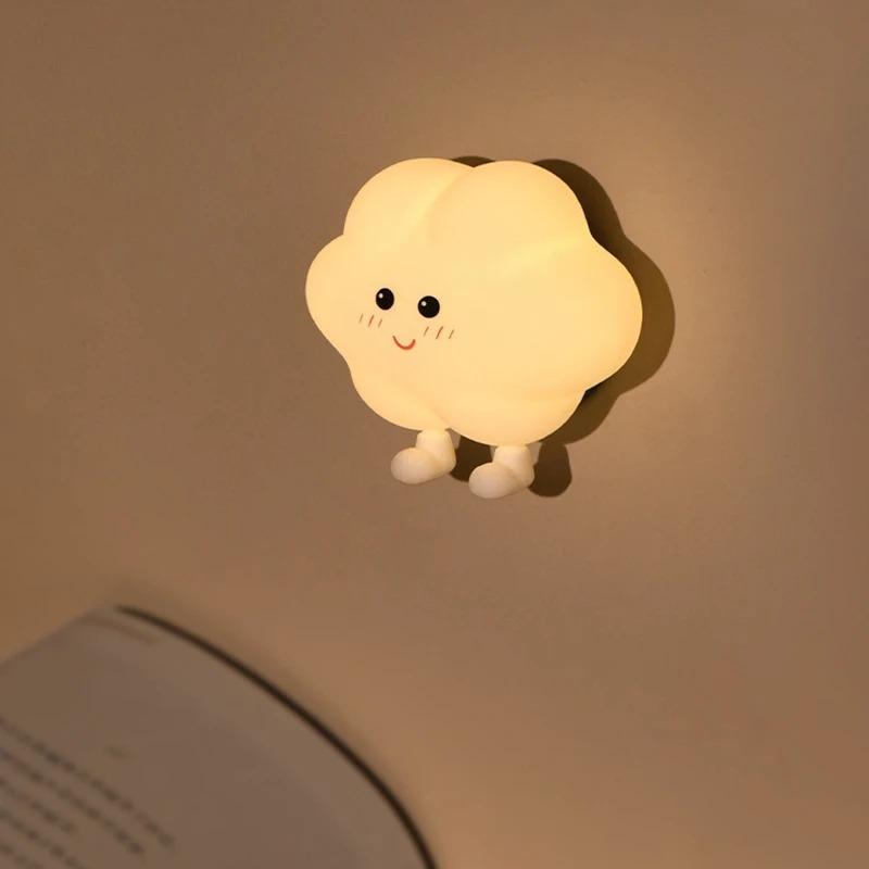 USB Rechargeable Mini LED Night Light Cartoon Star Moon Silicone Touch Lamp for Kids Bedroom Bedside Nursery Decoration  Gift