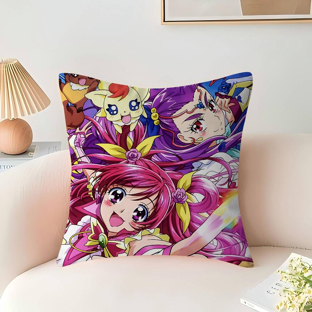 Anime  Smile PreCure Cushion Cover Car Throw Pillow Case For Sofa Car Christmas Gift 40x40cm 45x45cm
