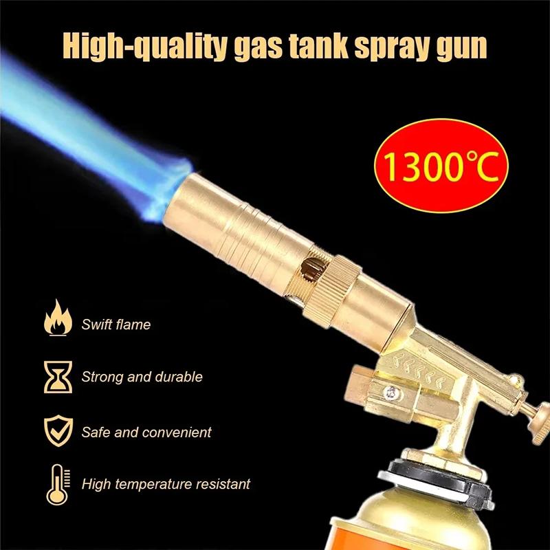 1pcs Flame Gas Torch for Camping Barbecue Baking Metal Welding Heater Lighter Flame Gun for Cooking Outdoor Butane Burner