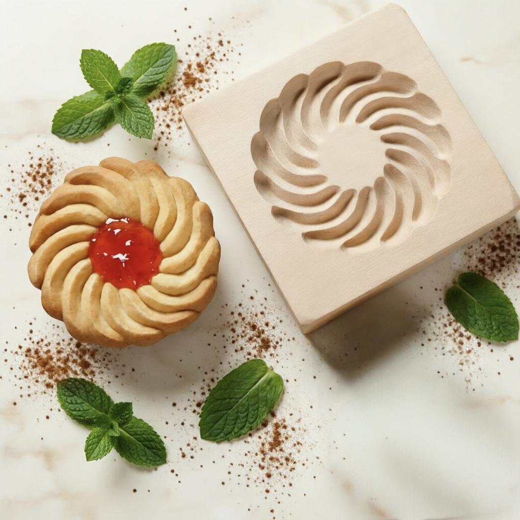 Wooden Gingerbread and Shortbread Cookie Mold Cutter