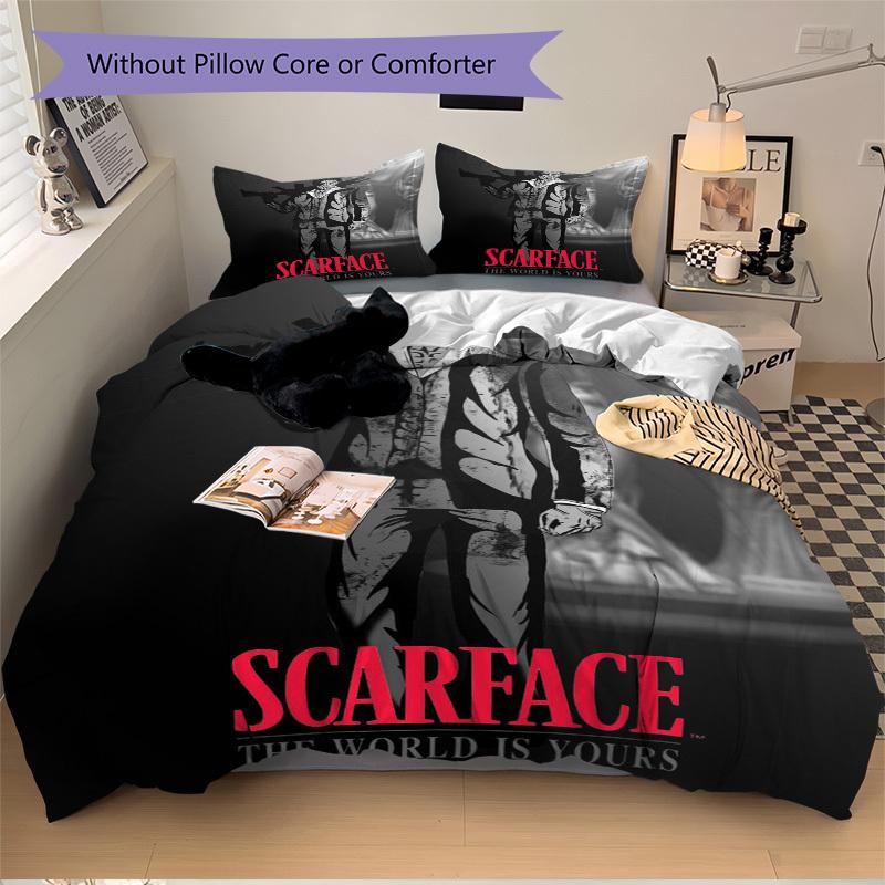 Scarface: The World Is Yours Bedding Set - 3 Piece Comforter Cover Gift for Bedroom,Includes No InsertB182