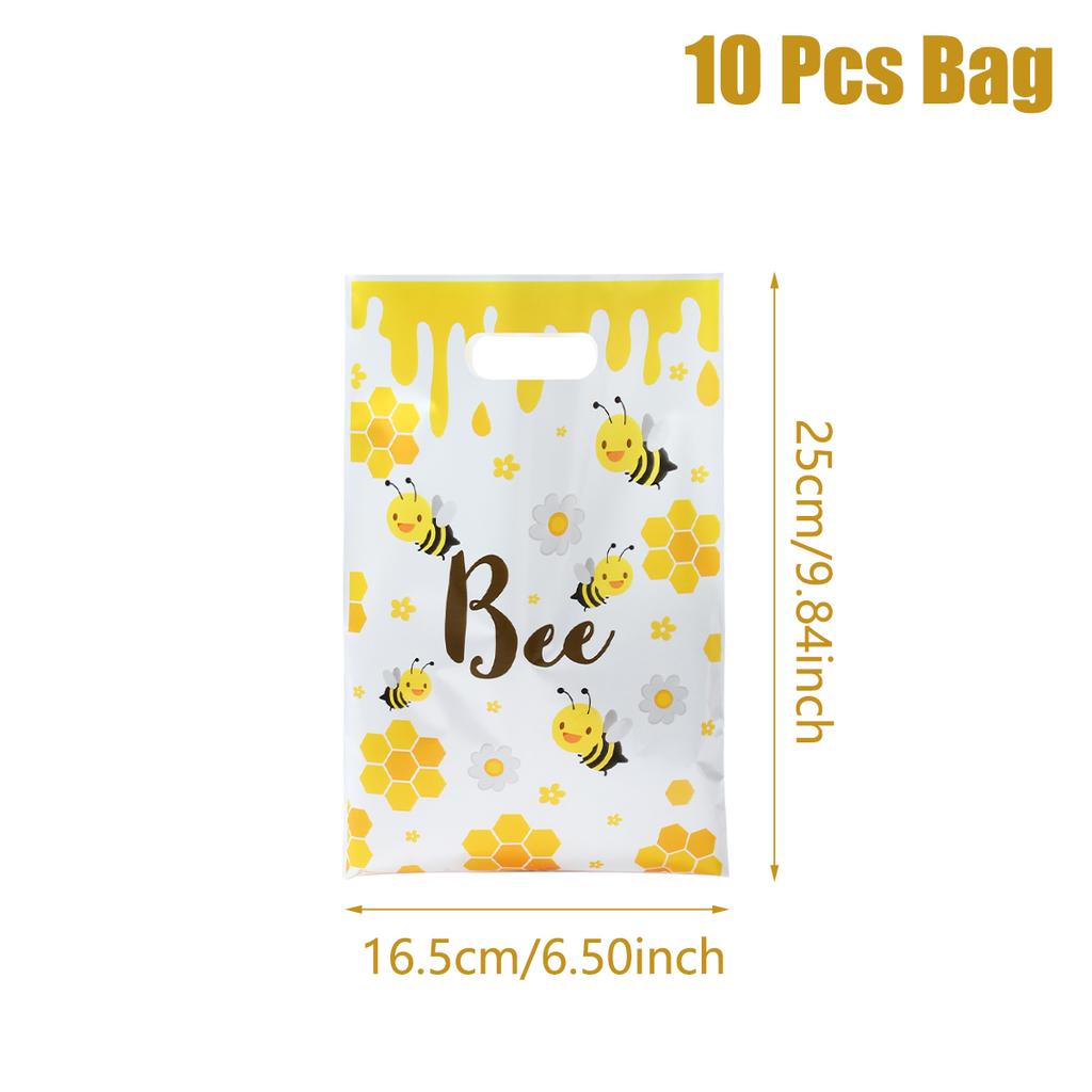 10/25/50pcs Little Honey Bee Handbag Little Bee Theme Birthday Party Decorations Kids Favors Gift Hand Bag Baby Shower Supplies