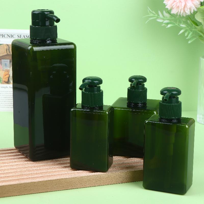 100-650Ml Square Bathroom Soap Dispensers Refillable Shampoo Shower Gel Holder Portable Travel Dispenser Empty Bath Pump Bottle