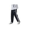 Adidas Retro Sport Striped Straight Leg Casual Pants Men Bottoms Black White TR30P-BW