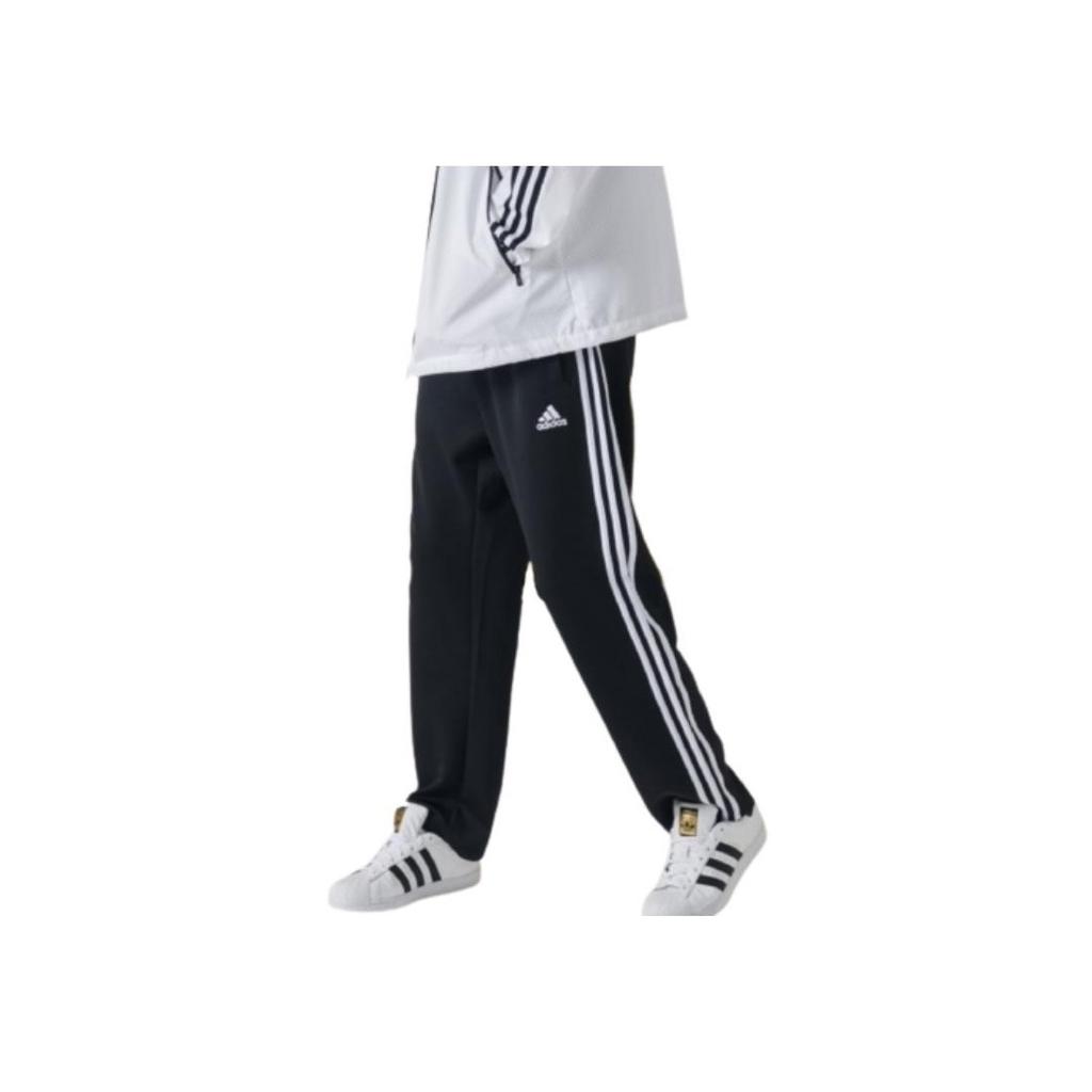 Adidas Retro Sport Striped Straight Leg Casual Pants Men Bottoms Black White TR30P-BW