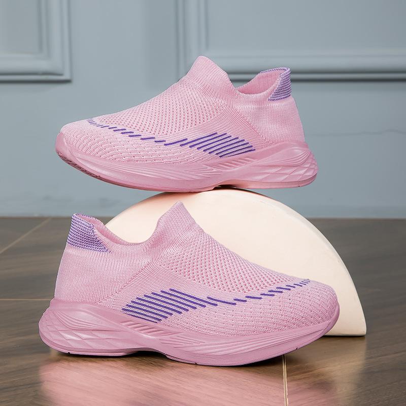 2024 Kids Slip-On Flyknit Sports Shoes - Casual Sock Style for Boys & Girls