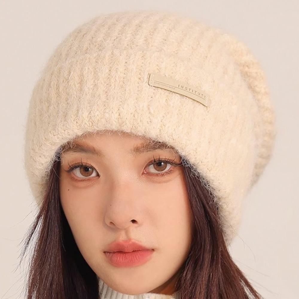 Soft Plush Woolen Hat Korean Style Brimless Beanie Cap Fashion Knitted Pullover Hat  Gifts