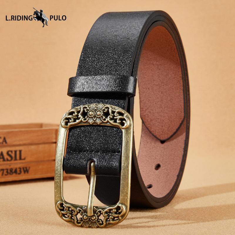 Men's Belt Pin Buckle Belt British Retro Business Fashion Versatile Matching Jeans Belt
