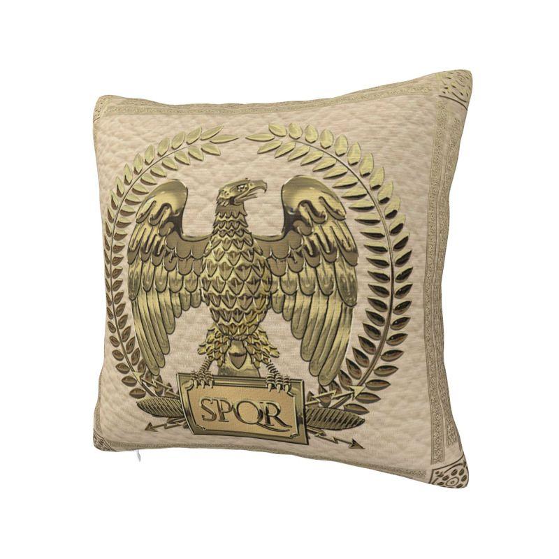Custom Roman Empire Gold Imperial Eagle Pillow Case 45x45cm for Sofa Rome SPQR Nordic Cushion Cover Square Pillowcase