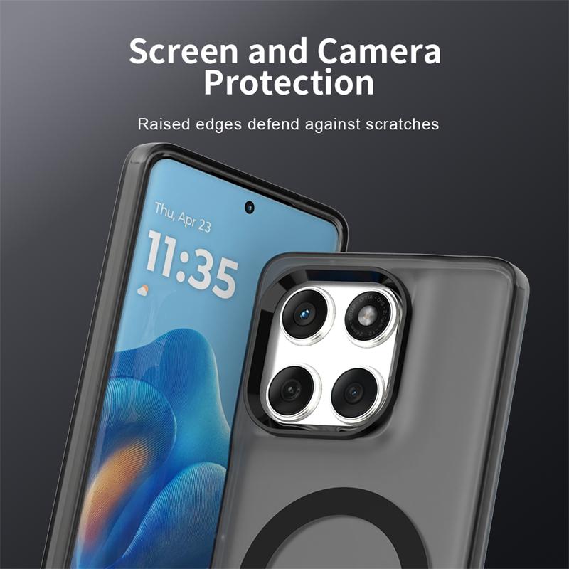 Magnetic Adsorption Wireless Charge Case For Motorola Edge 60 Transparent Phone Case Moto Edge 60 Case For Moto Edge 60 Fusion