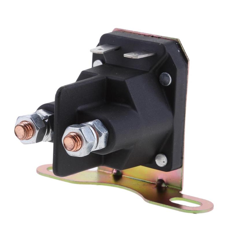 Starter Solenoid Relay 12v Starter Solenoid Engine System Black Durable Metal Electrical Part for Stiga 1134-2946-02