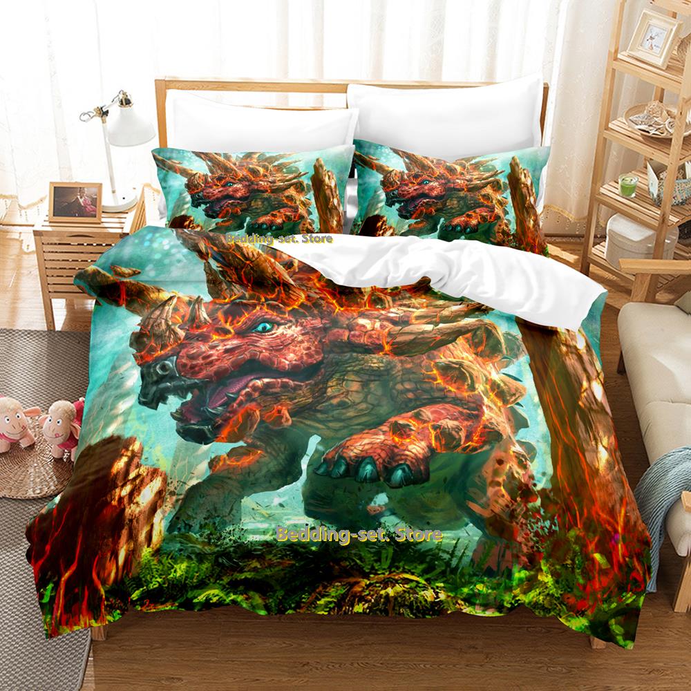 2023 Game Hearthstone Heroes Of Warcraft Bedding Set Cartoon Anime three-piece Set Teenager Bedroom Duvetcover Sets
