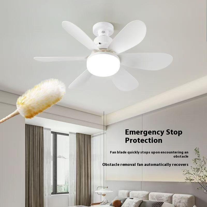 40W New Grained Ceiling Fan Light 20.5 Inches With Remote Control For Timed Ventilation And Heat Dissipation In Rooms