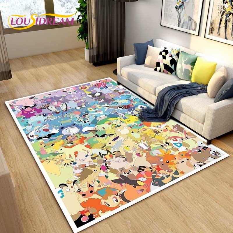 Japanese Anime Cartoon Cute Area Rug,Carpet Rug for Living Room Children's Bedroom Sofa Decoration,Kids Play Non-Slip Floor Mat